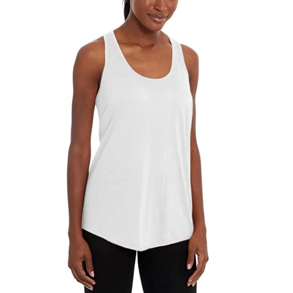 🌸MIPPO Women's White Split Racerback Workout Tank - Picture 2 of 7